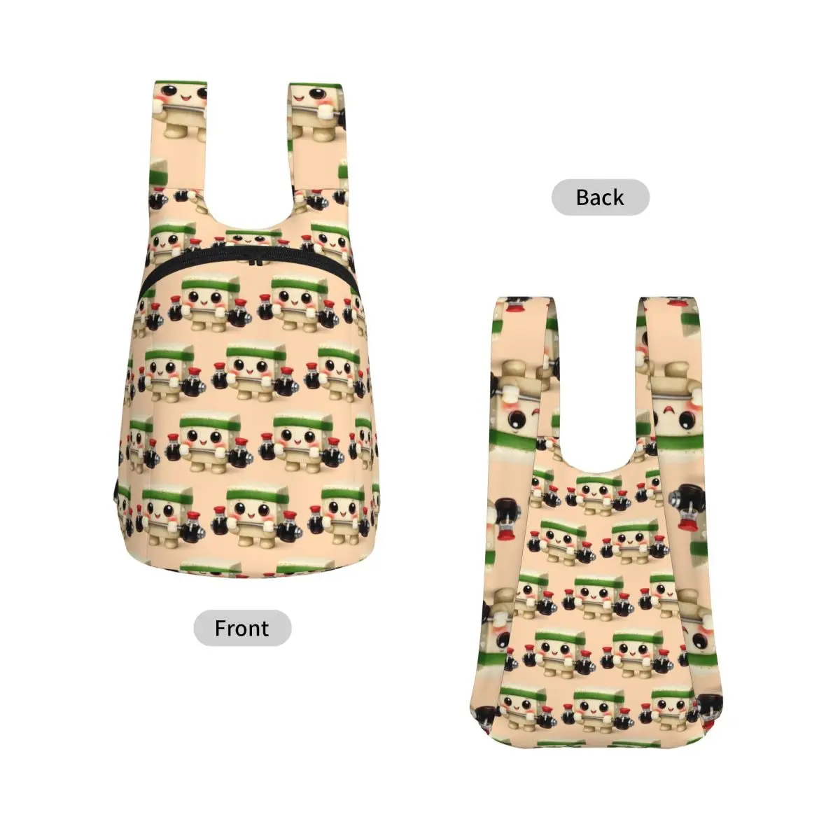 Tofu Workout Buddy Kawaii Fun Fitness Character Backpack Student Storage BookBag Children School Bag Computer Shoulder Bags