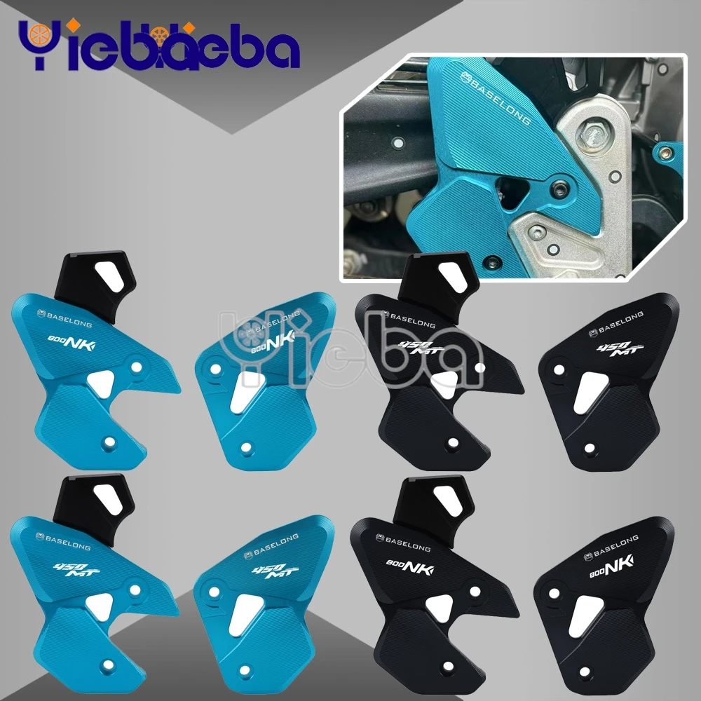 

2024 2025 800 NK NEW Motorcycle Aluminum Pedal Guard Rear Pedal Guard Heel Plate Decorative For CFMOTO 450MT 450 MT mt450 MT450