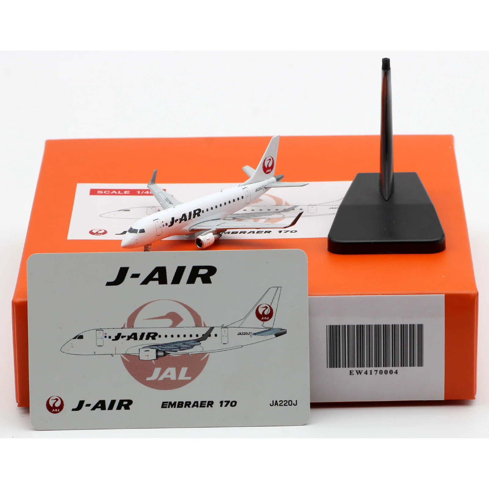 

EW4170004 Alloy Collectible Plane Gift JC Wings 1:400 J-Air JAL Embraer 170-100STD Diecast Aircraft JET Model JA220J With Stand