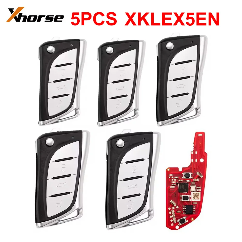 5pcs Xhorse XKLEX5EN 2nd Generation Wired Remote Key for Lexus Universal Remote Key English car key