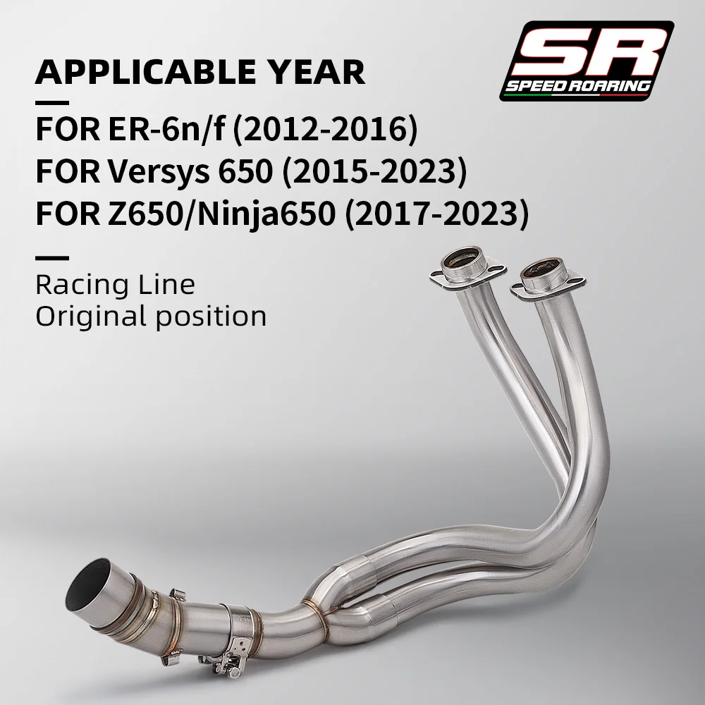

Подходит для выхлопной системы мотоцикла ER-6N. Компоненты выхлопной системы. Полностью удлиненная выхлопная труба. Конструкция из нержавеющей стали с разъемным соединением.