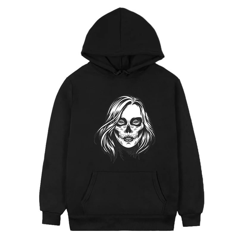 

Sexy Girls Holy Death Mexicana Unique Student Popular Autumn Clothes Women Long Sleeve Top Creative Winter Sweatshirt Pair Tops