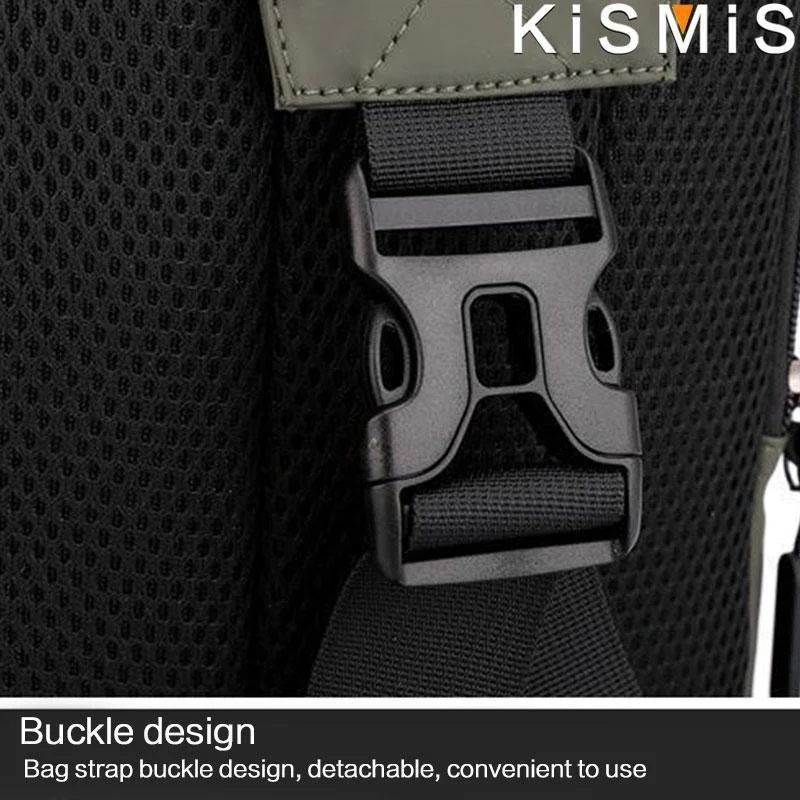 KISMIS Herren Multifunktions-Umhängetasche, Schultertuch, Brusttaschen, Umhängetasche, lässig, für Herren, USB-Ladehandtasche – Detail 3