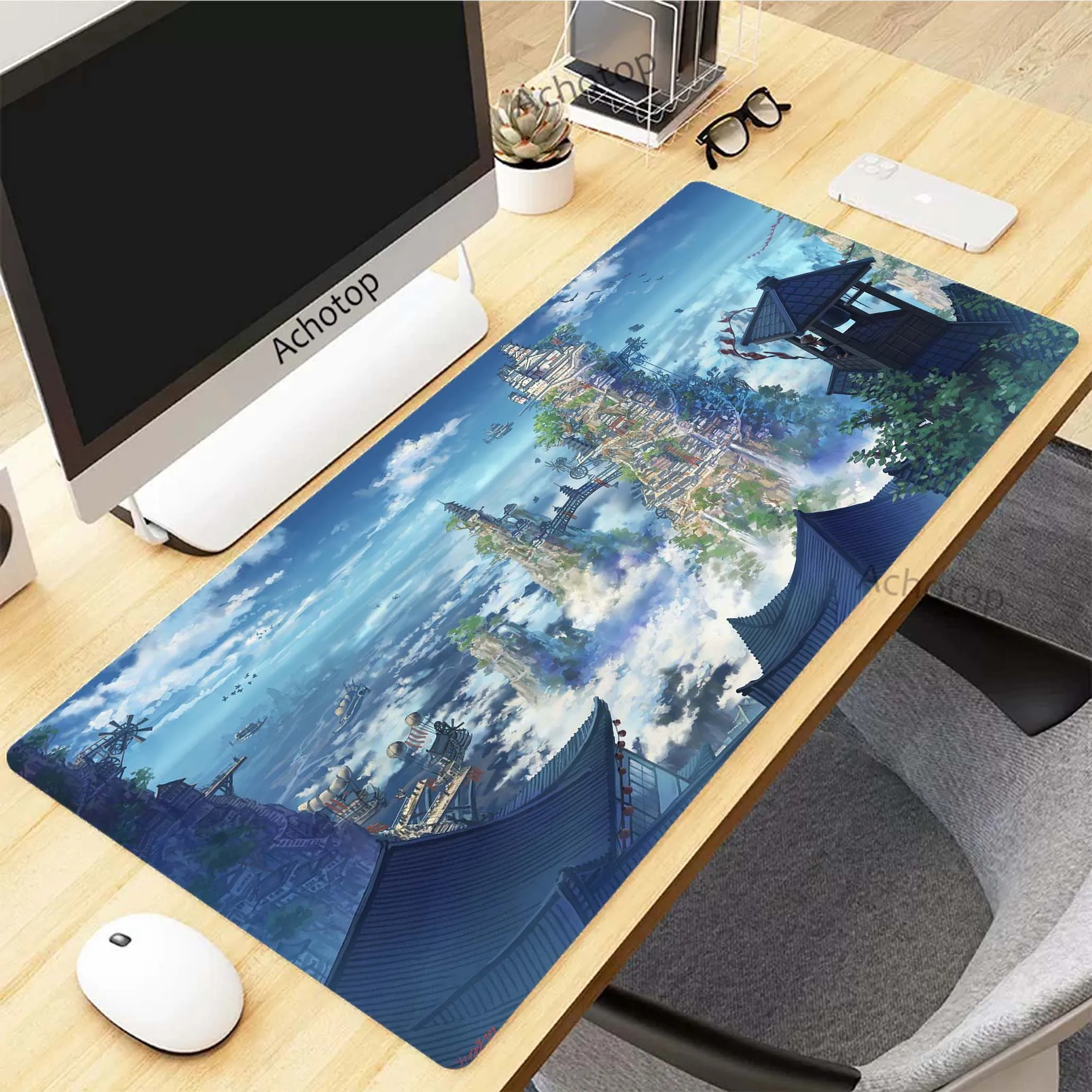 

Japanese Landscape Wonder world Gamer Mousepad Large Gaming Mouse Pad Computer Keyboard Pads Locking Edge Mouse Mat XXL Desk Mat