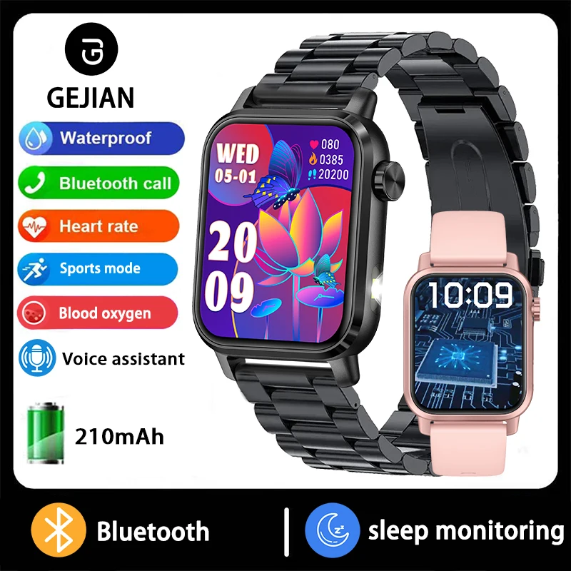 

Новые мужские часы GEJIAN со встроенными светодиодными лампами и более 100 спортивных режимов для мониторинга сердечного ритма и кислорода в крови.