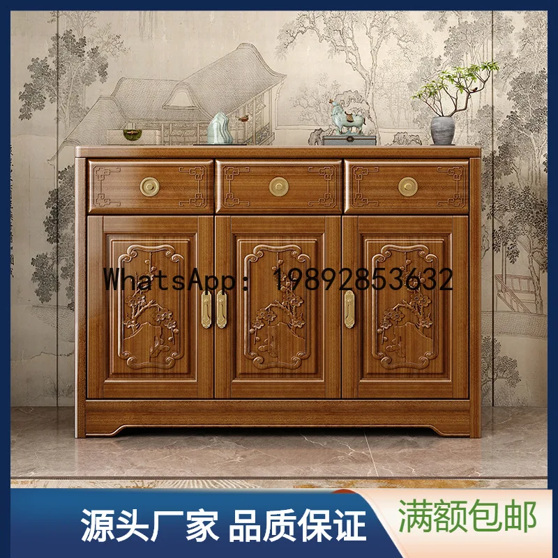XL Camphor Wood Solid Wood Shoe Cabinet for Home Entrance, Integrated Large Capacity Multi-layer Storage Cabinet