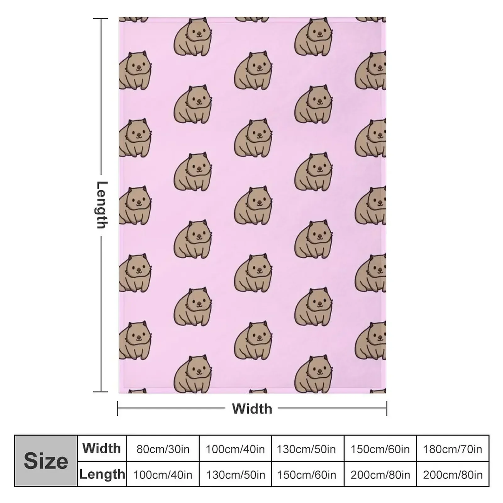 Wombat Throw Blanket decorative Decorative Sofas valentine gift ideas Bed linens Blankets