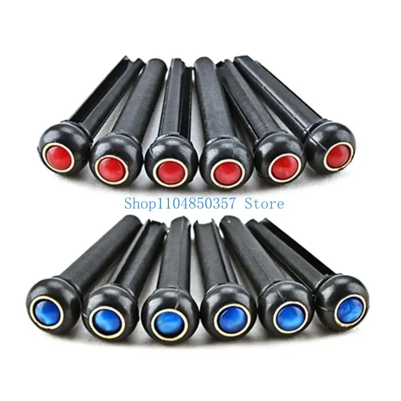 652F 6x/Set Acoustic Guitars Bridge Pins Plastic-Guitar Replacement Part Accessories