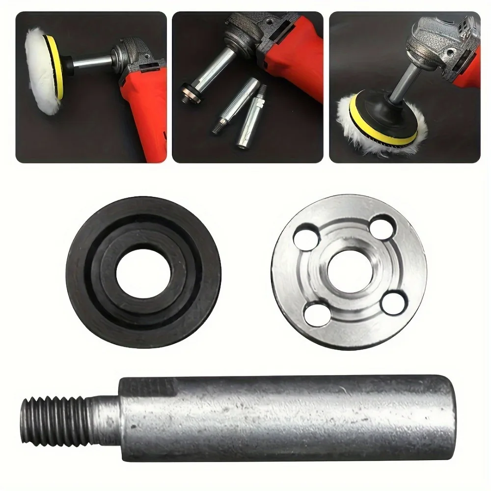 3PCS Angle Grinder Extension Rods - M10 8cm Adapter, Polishing Pad Adapter, Electric Tool.