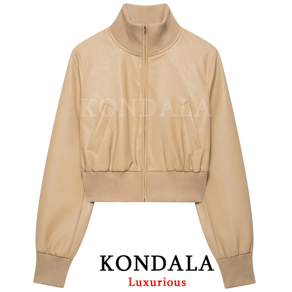 Women'S Fashion Bomber Jacket - Куртка-бомбер KONDALA: повседневная винтажная женская куртка