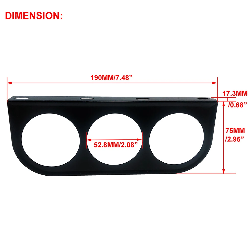 OYOTE Universal 2'' 52mm Triple Gauge Under Dash Mounting Bracket Pod 2-1/16