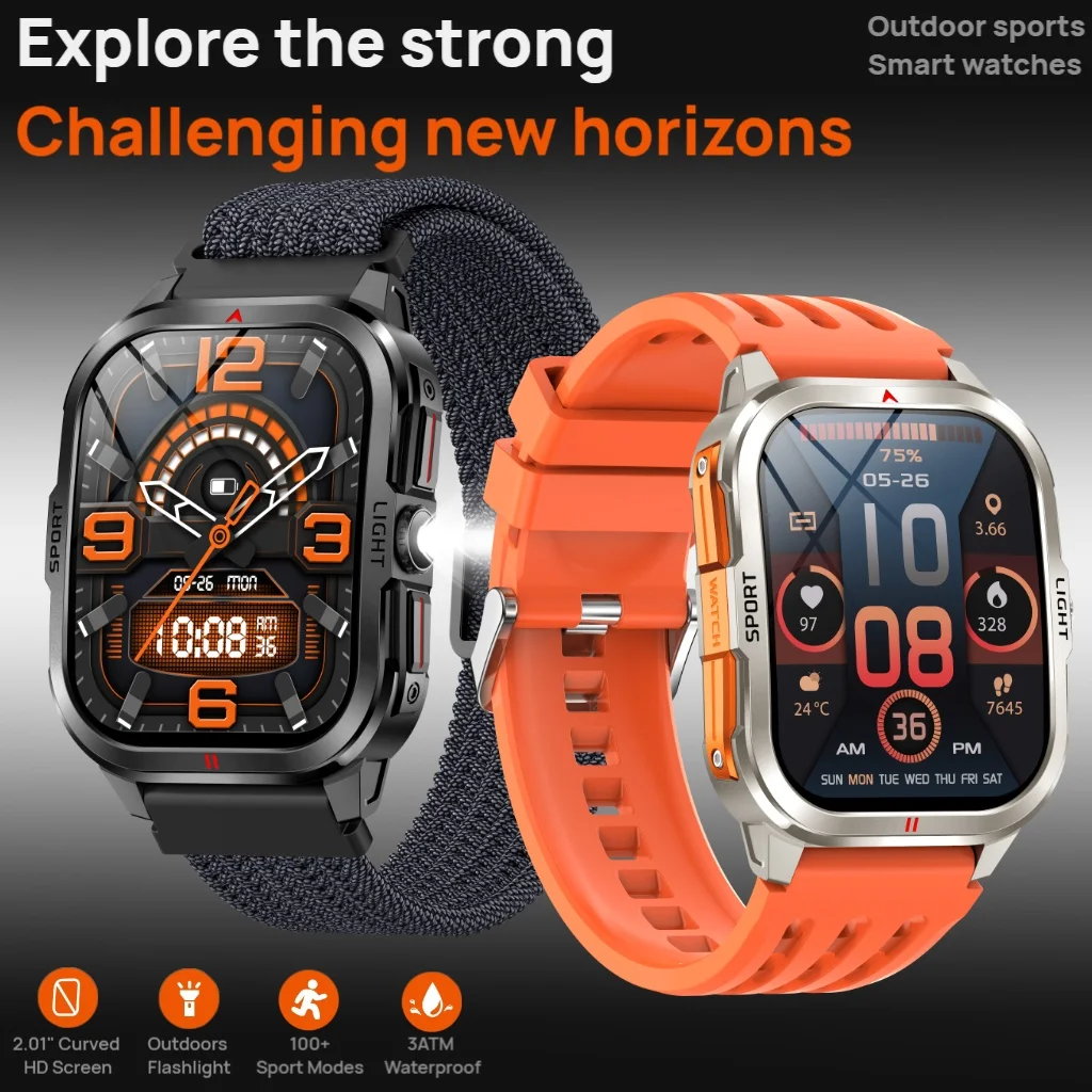 

Luxury Military 3ATM Waterproof Smart Watch Electronics Bluetooth Call Smartwatch Outdoor Sports Watches for Man Xiaomi 2025 New