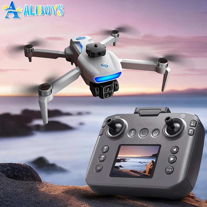 

S181 5G RC Drone Dual Camera Obstacle Avoidance Quadcopter Remote Control Helicopter with Screen Foldable Airplane Kid Xmas Gift