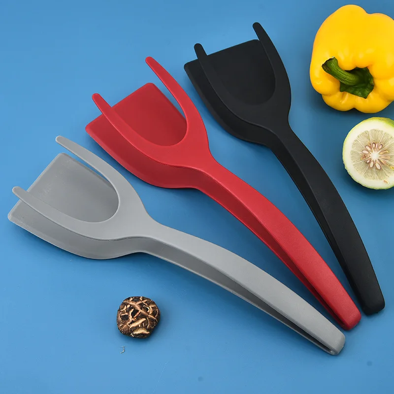 Kitchen Utensils 2-in-1 Kitchenware Nylon Clip Cuisine Accessories Steak Spatula Tongs Flip Pliers Pancake Cooking Machine Tools