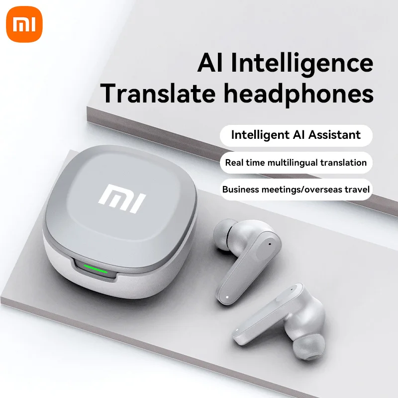 XIAOMI A98 سماعة لاسلكية تعمل بالبلوتوث سماعة الذكية AI ترجمة بلوتوث 5.4 سماعات الأعمال السياحة الترجمة للسفر