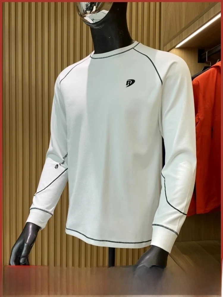 

ex Long Sve Fce Lined Outdoor Sports T-irt Couple Matching Base Layer irt Breathable Moisture ng Polyester