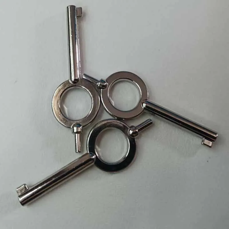 

1/2/3 PCS American Style Universal Flat Key Blank Special Handcuff Lock Key Zinc Alloy Chain Stainless Steel Enforcement Hand