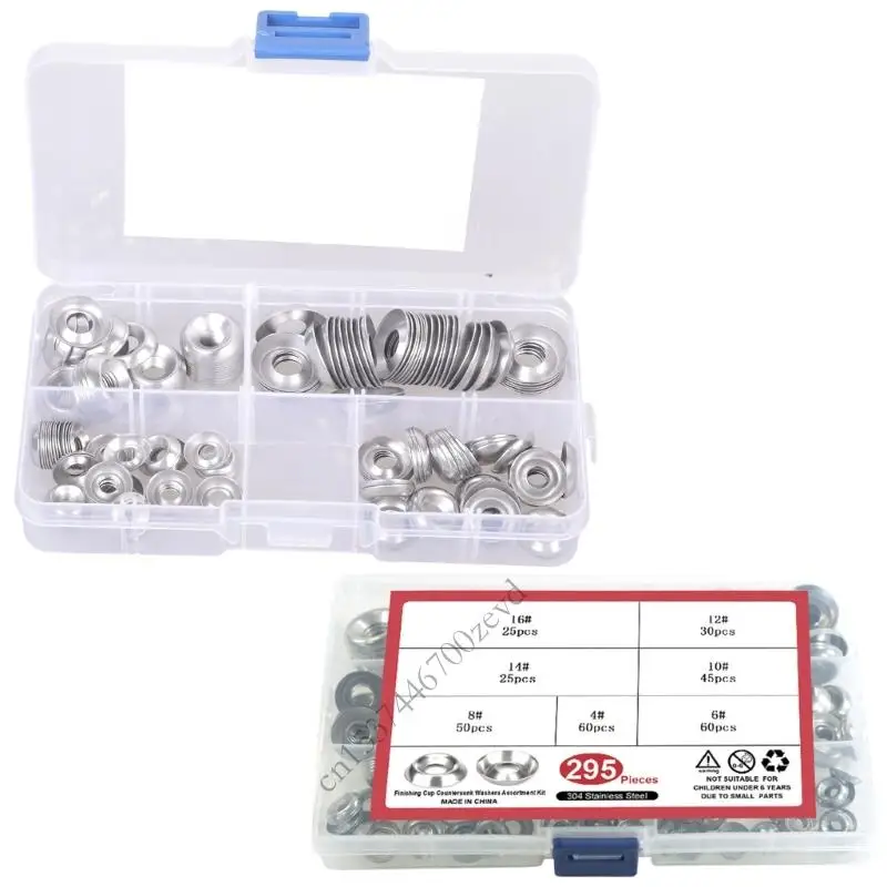 

160/295Pcs Stainless Steel Conical Washer Countersunk Head Tapping Screw Washer for High Strength Fastening Enduring P9YB