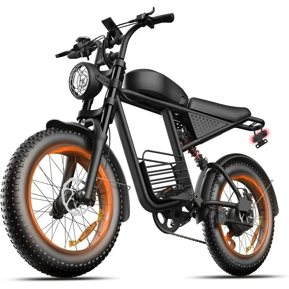 20 Dual Motor Electric Bike - 1000W/1600W/3000W Peak, 33-37MPH, 60 Mile Range, 20/35Ah Battery, Ships from USA