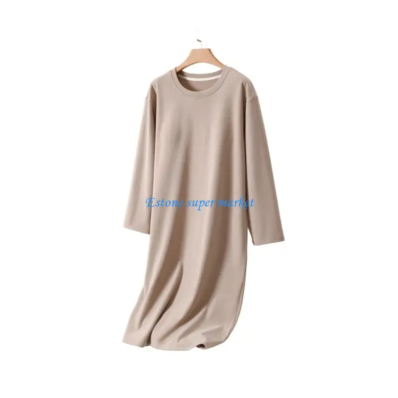 

090B Maternity Nightgown With Built In Bra Thermal Soft Stretchy Sleepwear