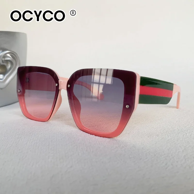 Trendy Quadratische Sonnenbrille Männer Frauen Designer Luxus Marke Große Rahmen Sonnenbrille UV400 Mode Vintage Brillen für Reisen – Detail 17
