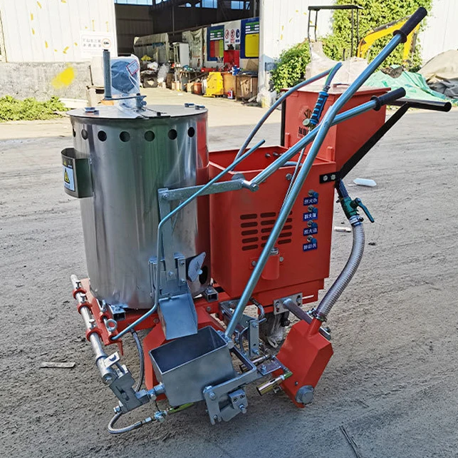 Portable Thermoplastic Road Marking Machine Hand Push Hot Melt Line Painter For Factory Yard Community Parking Marking