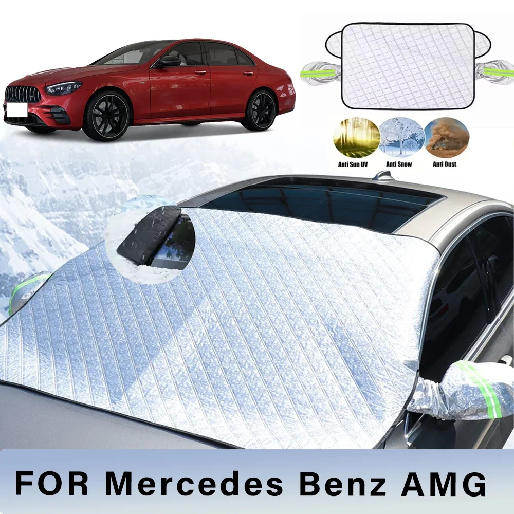 

Thickened Car Now Sunshade Windshield Cover With 5/9 Magnets UV Protection Anti Snow Sunlight For Mercedes Benz AMG E 53 4MATIC+