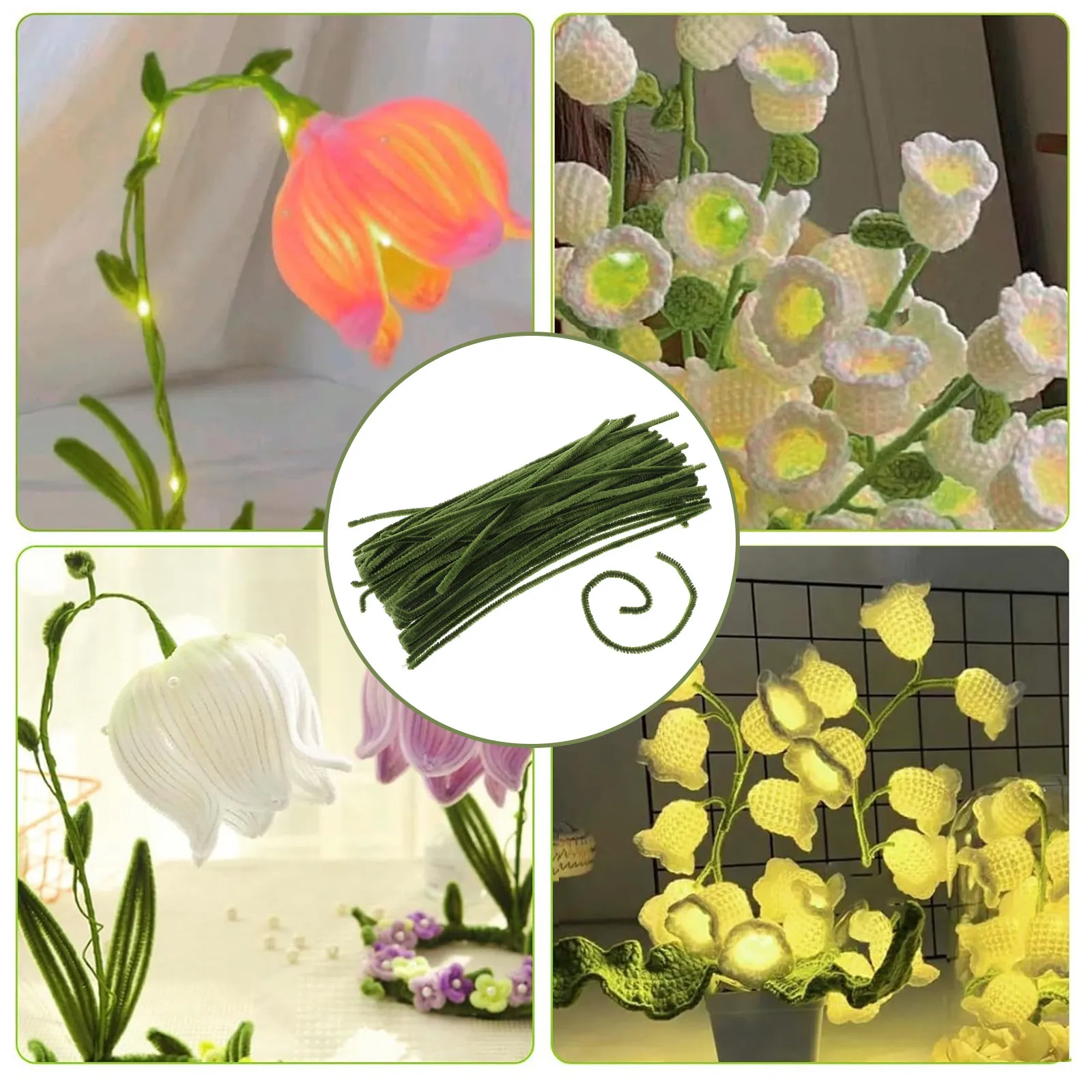 200Pcs Craft Twisting Sticks Simple Color Bendable Twisted Rods for DIY Crafting Handmade Accessories Bulk Material