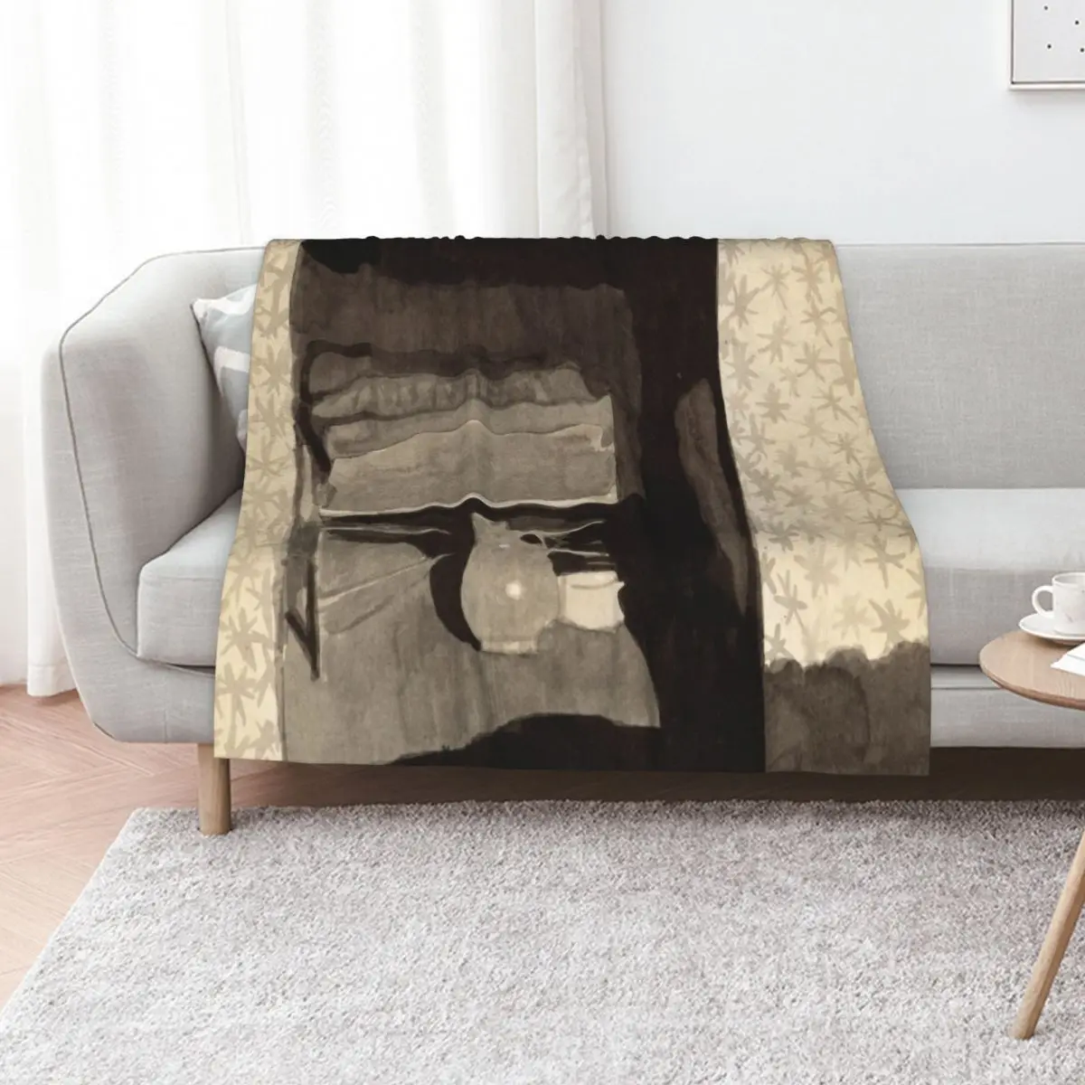 Glance into a bedroom (1908) painting in high resolution by Paul Klee Throw Blanket Heavy Weighted Winter beds Blankets