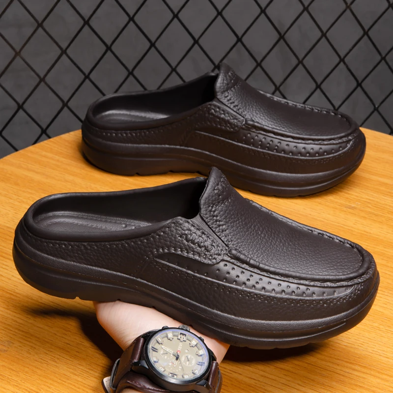 Mens Summer Beach Sandals Unisex Casual Garden Clogs Outdoor Wide Toe Cross Sandals for Ladies Slip House Shower Slippers