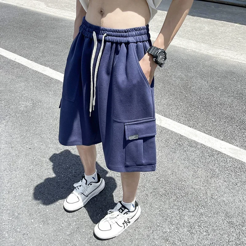 

2025 New Summer Men's Workwear Shorts Loose-fit Japanese Style Thin Sports Casual Pants Large Pocket Five-minute Pants