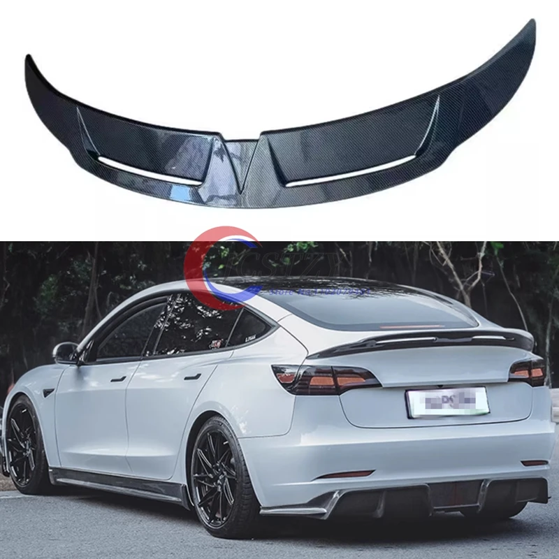 Für Tesla Model 3 2017 - 2023 Auto Heckklappen-Spoiler Karosserie-Kit Flügel Tuning Exterieur Zubehör