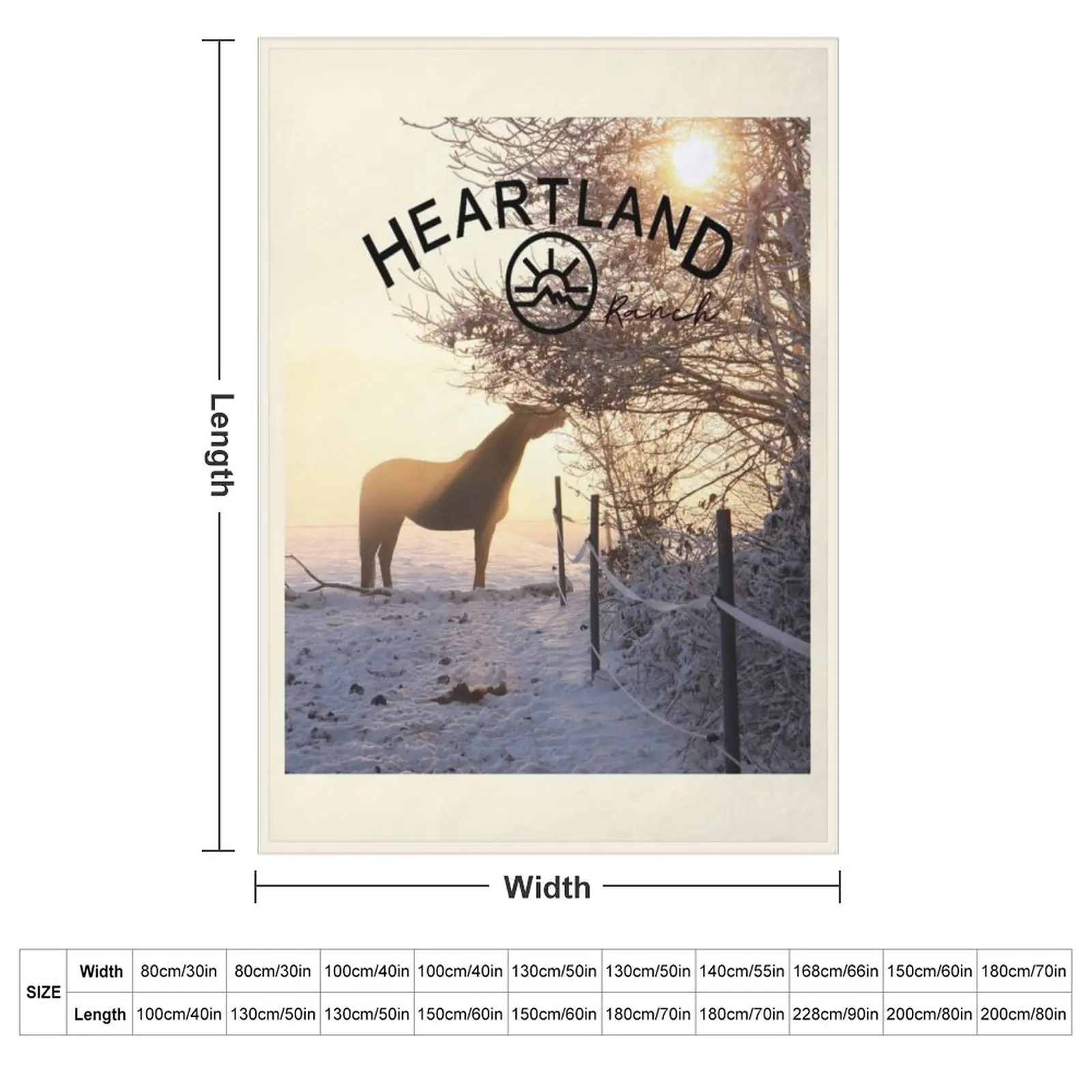 Heartland Ranch , Heartland Horse Throw Blanket Hairy heavy to sleep Furry Camping Weighted Blankets