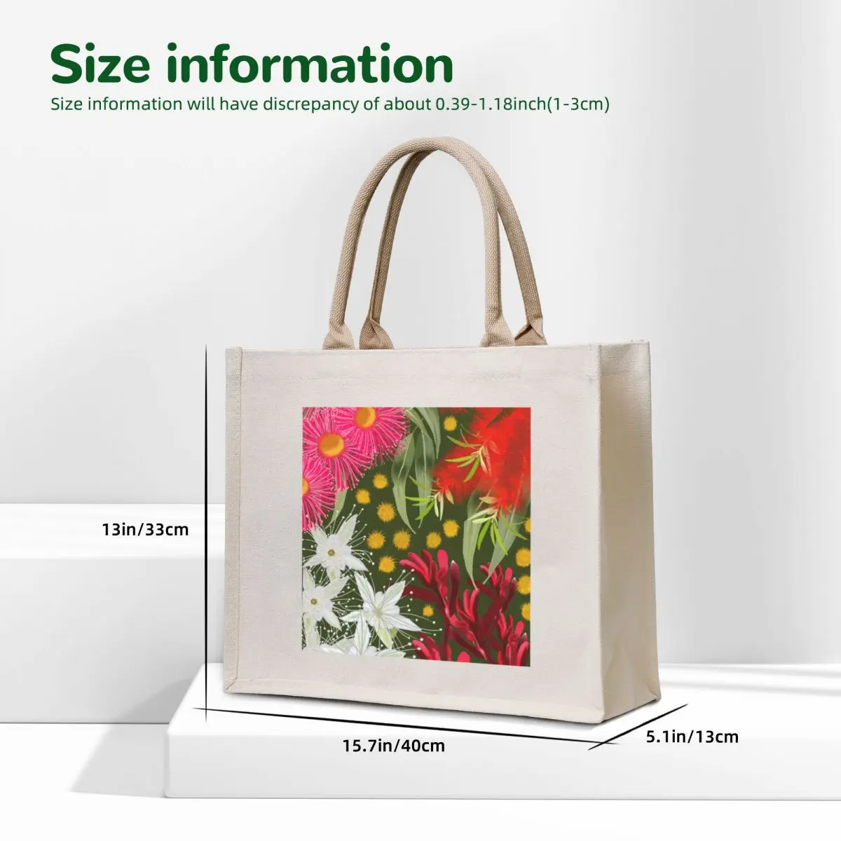 Jackie Austalian Native Flora Artwork Tote Bag canvas tote bags female bag Women's shopping bag