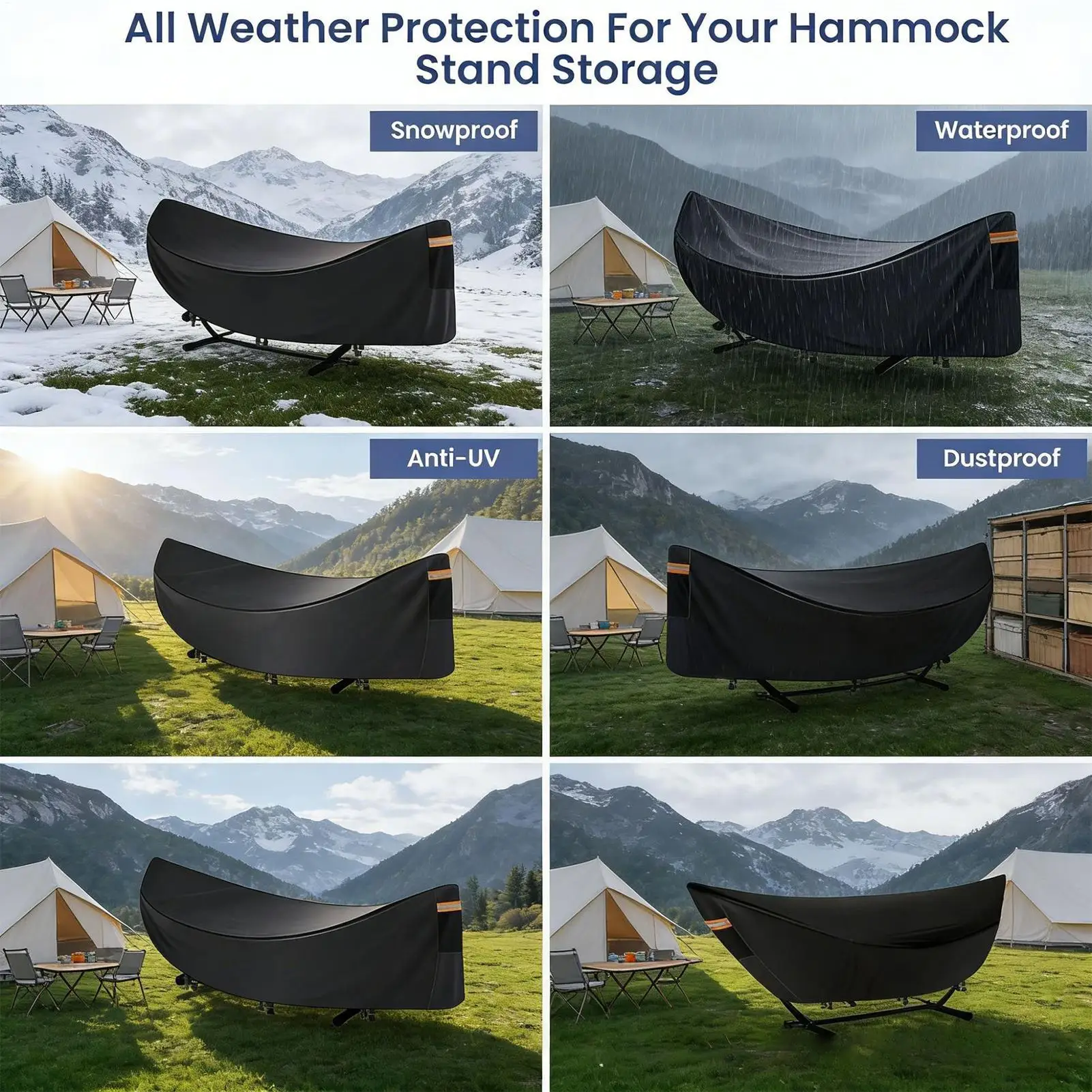 Outdoor Hammock Cover Dustproof Waterproof Protector Camping Hammock Cover For Outdoor Hiking Biking Cycling Mountain Fishing