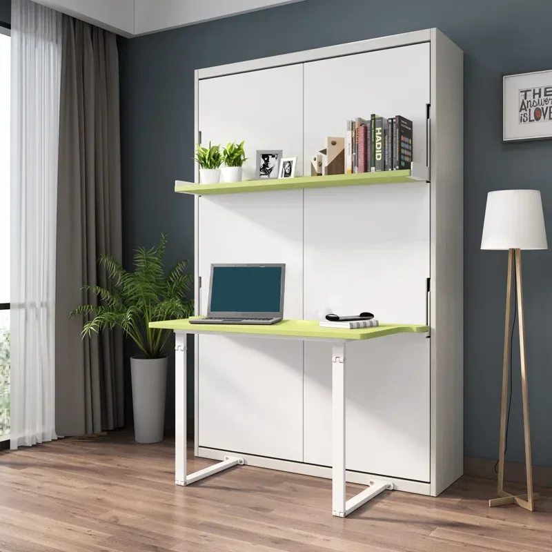 Dynamic folding invisible double-layer desk, small apartment folding flap bed hardware accessories