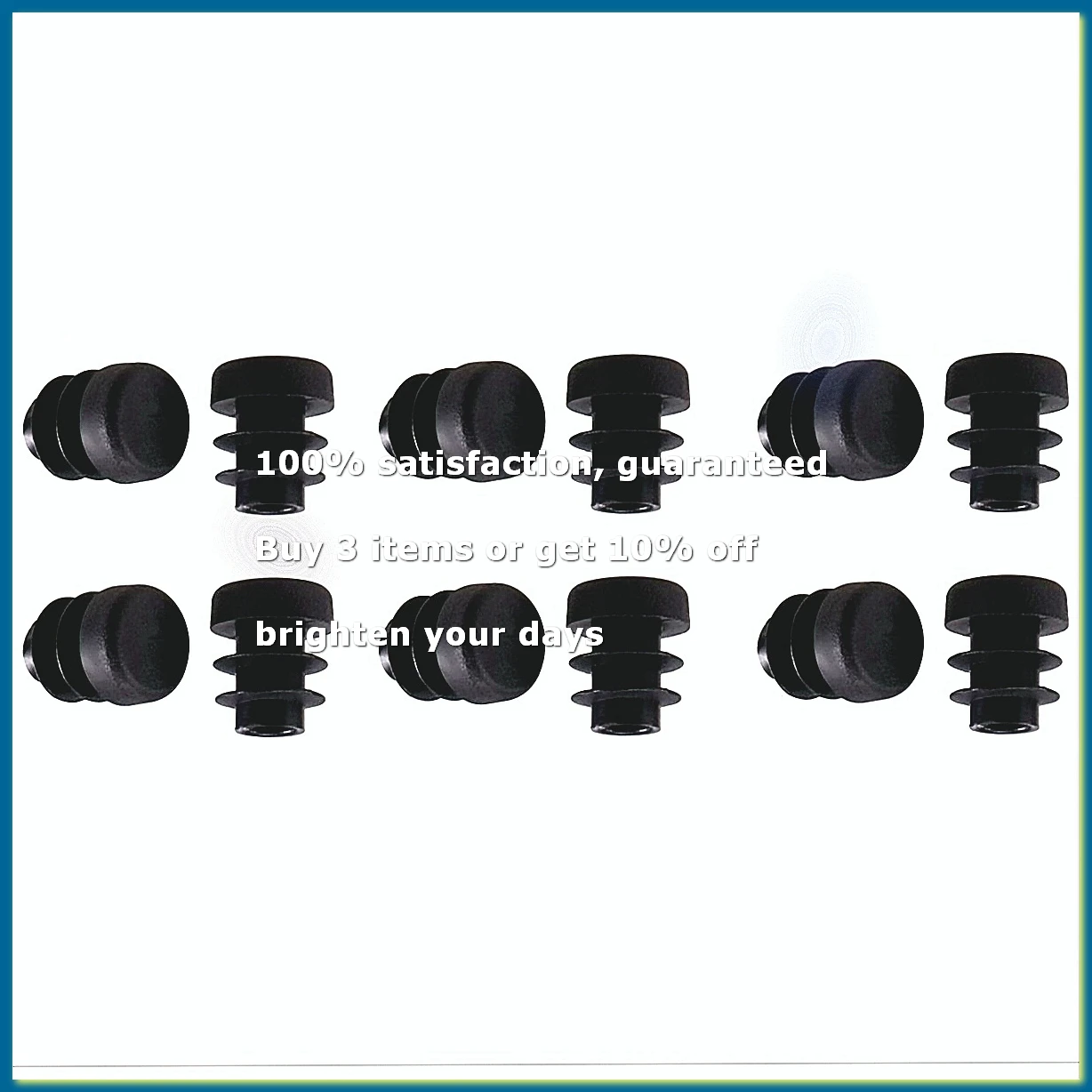 12 Pcs 12mm Plastic Pipe End Blanking Caps Black Tube Insert Plug