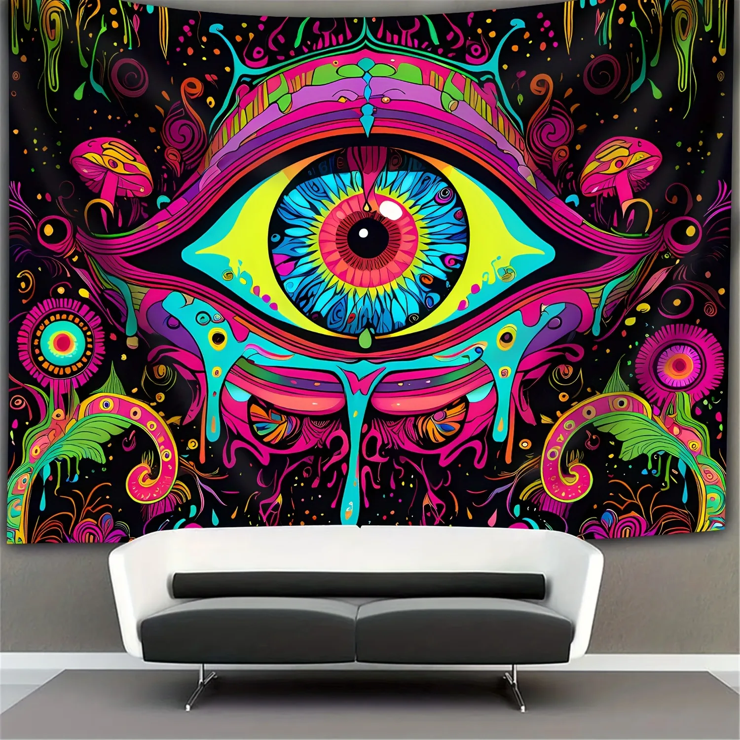 Giant Eye Psychedelic Tapestry: Mystical Wall Decor,UV tapestry wall hanging bedroom home party decoration