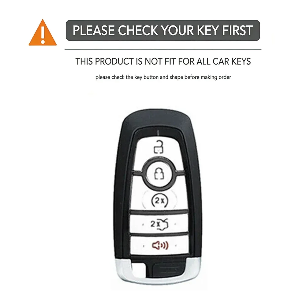 Car Key Fob Ring Keychain Cover Case Shell Protector For Ford Bronco F150 Raptor Edge Expedition F250 F350 F450 F550 2019 2020