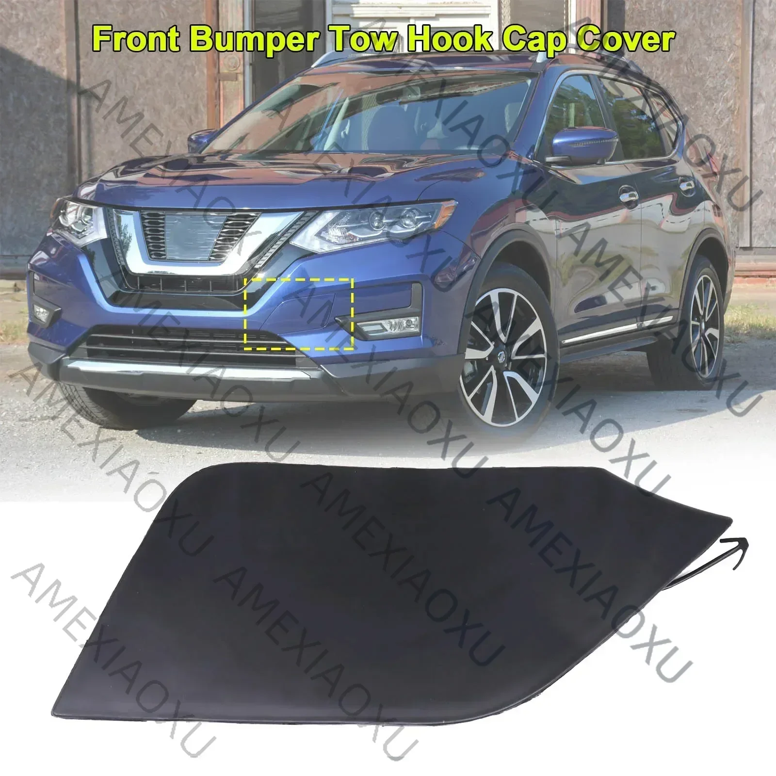 Car Accessories Front Bumper Tow Hook Cap Cover Eye Access Overlay 622A0-6FL0H For Nissan Rogue X-Trail T32 2017 2018 2019 2020