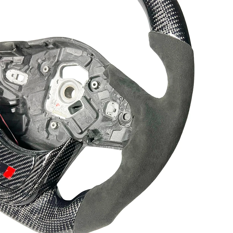 

With LED DIY Black Carbon Fiber Racing Steering Wheel Suitable for Toyota Supra Color High Quality Wheel Parts for Supra Toyata