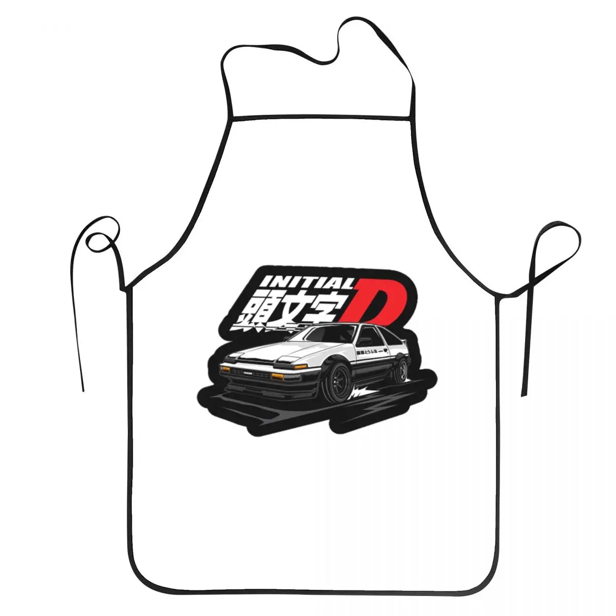 Anime Drift AE86 Initial D Apron Chef Cooking Tablier Waterproof Bib Kitchen Cleaning Pinafore for Women Men Gardening