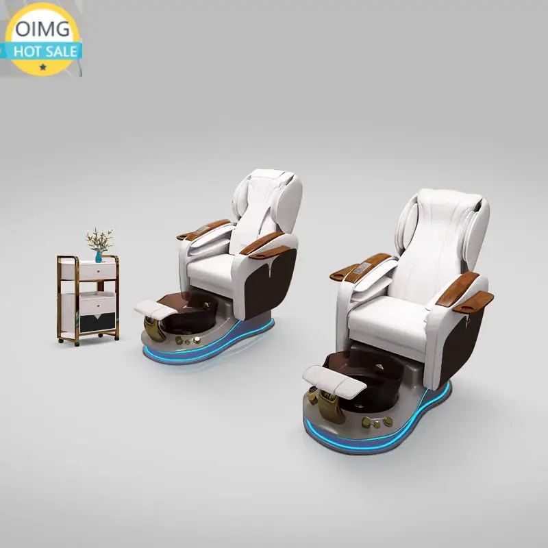 Nice Looking Black and White Electric Machine Pedicure Chair Spa Manicure with Drainage System for Men Women