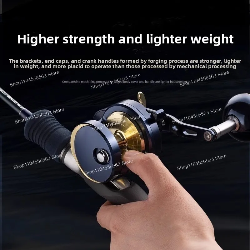 Slow Drum Wheel Full Metal Magic Ball High Speed Ratio Boat Fishing Seawater Iron Plate Wheel Deep Sea