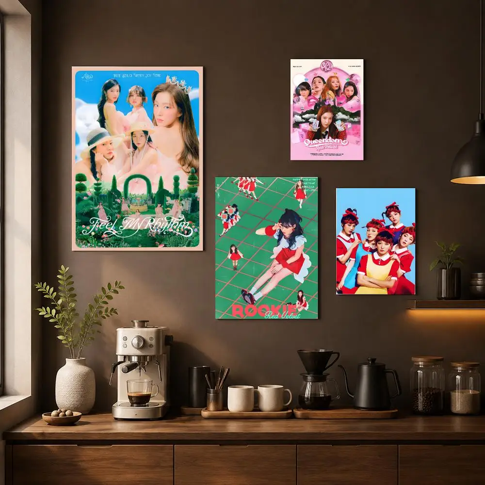 R-Red Velvet Poster Waterproof Wall Art Sticker For Home Living Room Bedroom Bar Vintage Decor High Quality Print Gift