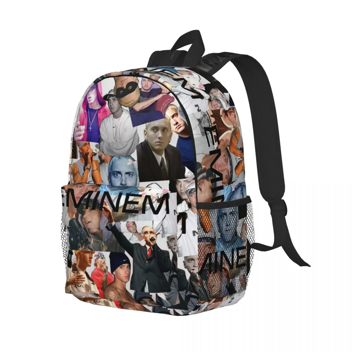 

Eminem Backpack Student Boys Girls BookBag Kids School Bag Laptop Shoulder Bags for Men Women