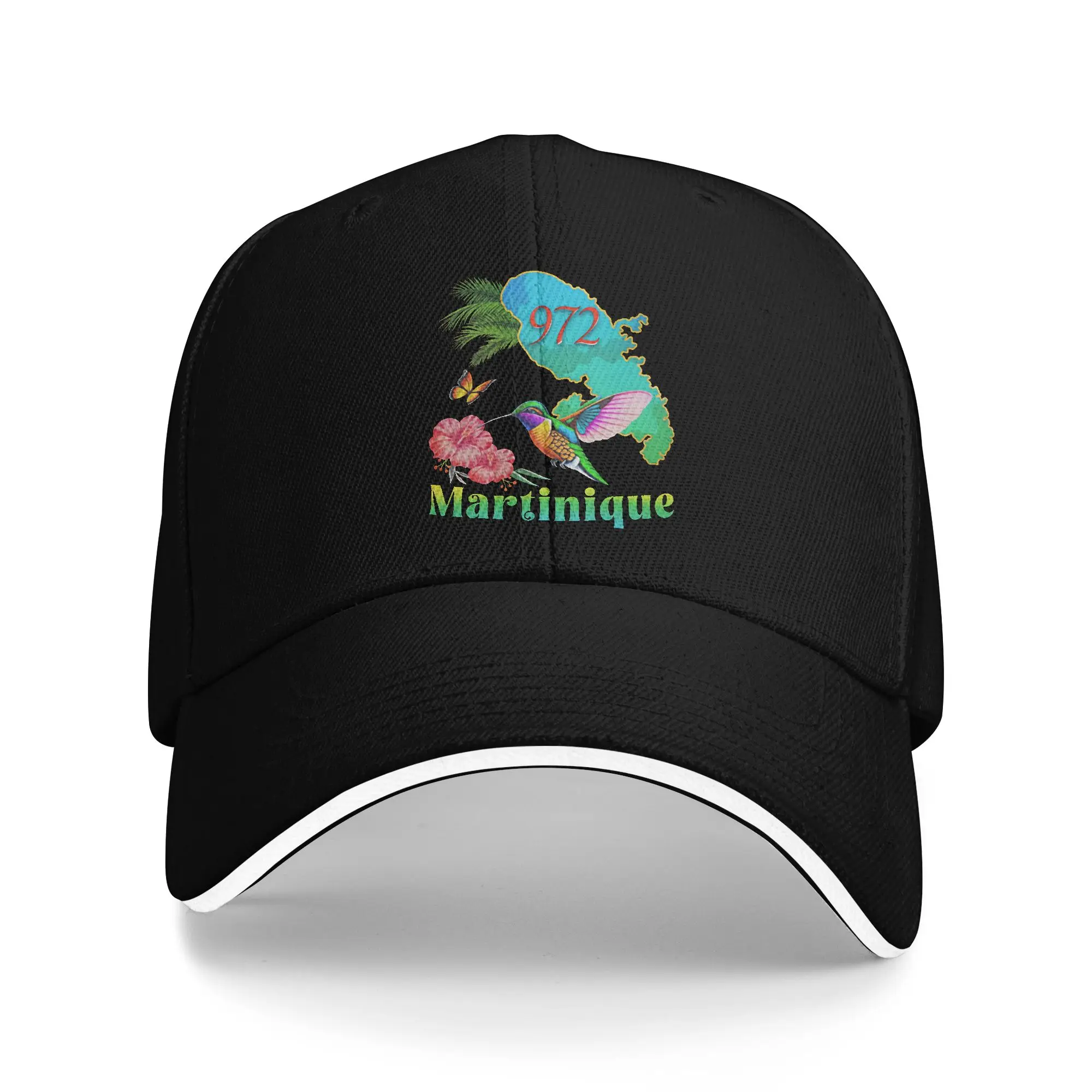 Gorra de béisbol informal estilo Madras con mapa de Martinica 972, gorra de camionero de verano, gorra de tenis y skate a prueba de sol, gorras de hip hop, gorras de béisbol estilo streetwear