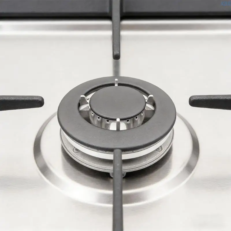 

A2UE Cooktop Burners Head Set with Divider and Base Efficient Combustion Metal Construction Stable Design for Home Kitchens