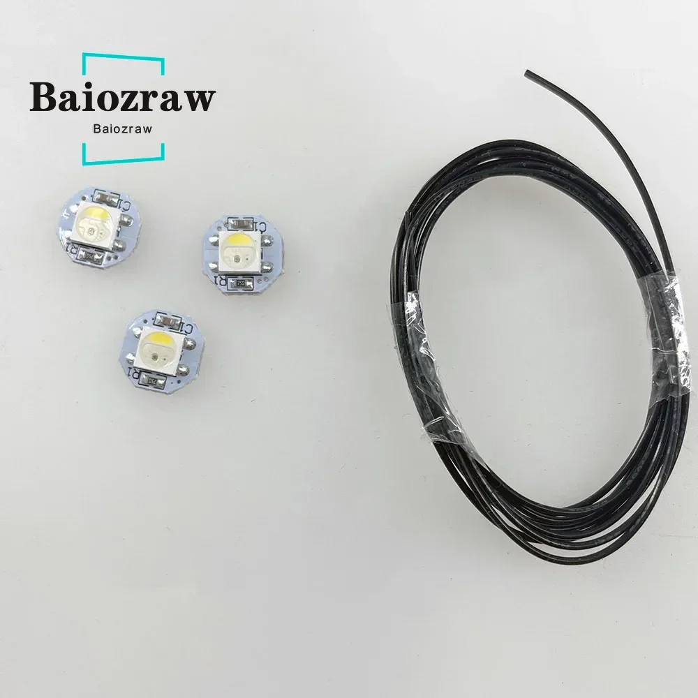 Baiozraw NeoPixel RGBW Mini Button PCB 1M 30AWG PTFE Cables for Voron 2.4 Voron Trident StealthBurner Extruder 3D  printer