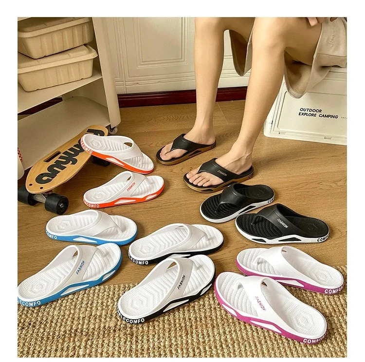 Hochwertige Marken-Flip-Flops für Herren, Sommer-Strand-Flip-Flops für Herren und Damen, modisch, atmungsaktiv, lässig, Strand-Hausschuhe für Herren, Sommer, Outdoor – Detail 2